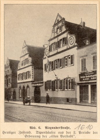 Gasthaus Perkeo, Alexanderstrasse (Jahr unbek.), heute etwa gegenber Darmstadtium