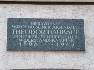 Gedenktafel Haubach in der Stauffenbergstrae in Darmstadt