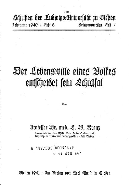 Verffentlichung von 1940