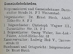 Gemeindebehrden - Adressbuch von 1940
