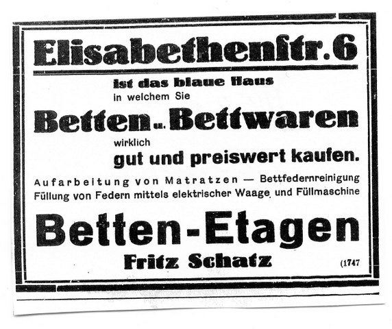 Anzeige im Hessischen Volksfreund 1932