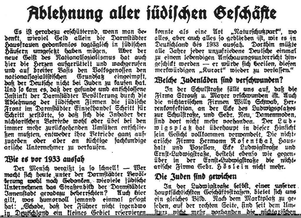 Artikel in der Hessischen Landeszeitung vom 3.7.1938