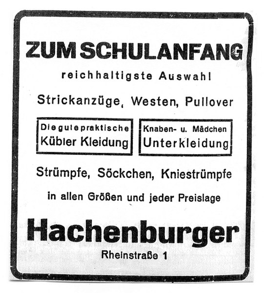 Anzeige Hachenburger
