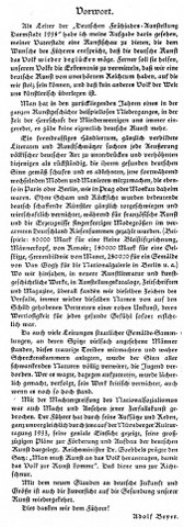 Vorwort im Austellungskatalog "Deutsche Frühjahrs-Ausstellung Darmstadt 1934"