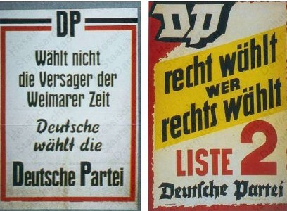 Wahlplakate der Deutschen Partei