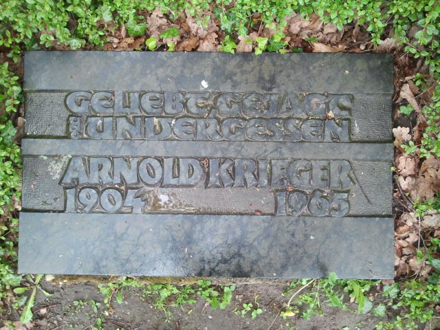 Gedenkplatte für Arnold Krieger (2015)