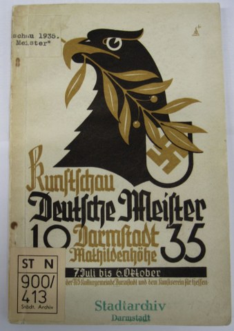 Deckblatt des Ausstellungskatakogs zur Kunstschau Deutsche Meister 1935