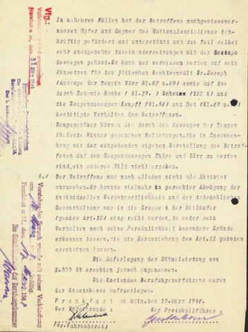 Urteil der Berufungsspruchkammer vom 10.3.1948